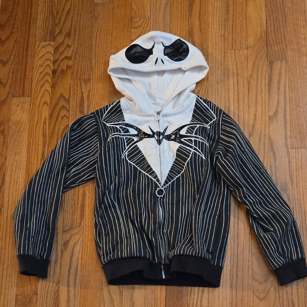 Disney Jack Skellington Black and White Zip Up Hoodie